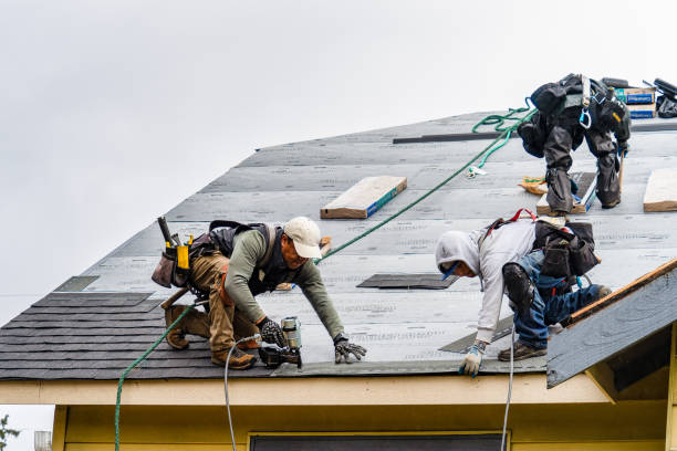 Professional Gutter Installation technician working in Baldwyn, MS